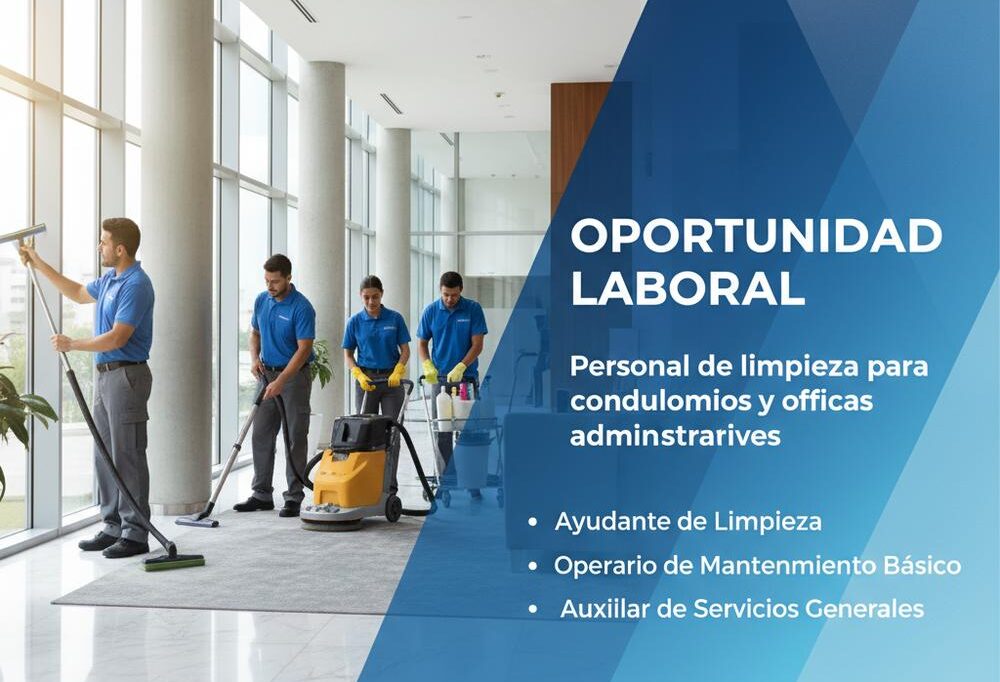 Personal de limpieza para condominios y oficinas administrativas